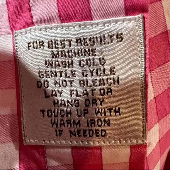 PETER MILLAR Seaside Men's Ocean Gingham Sport Shirt size M - Picture 5 of 8